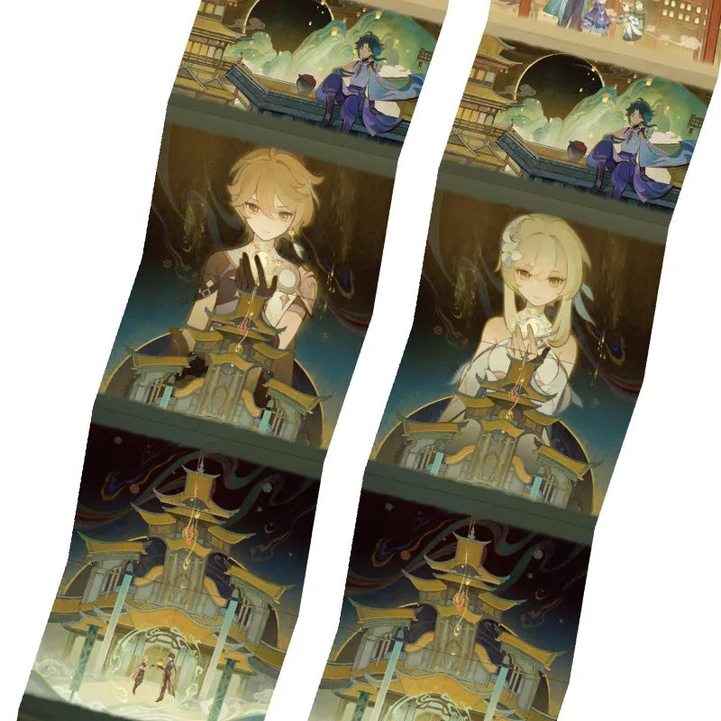 Yun Jian Yue Series mini book fridge magnets with Liyue-themed artwork