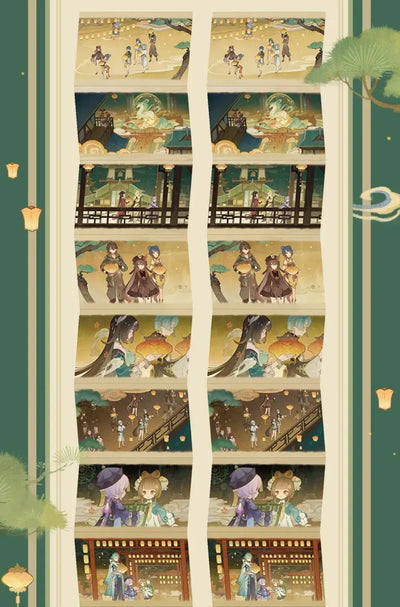 Yun Jian Yue Series mini book fridge magnet character artwork details