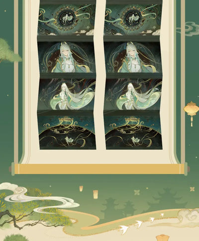 Yun Jian Yue Series mini book fridge magnet display and decorative details