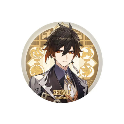 Genshin Impact Zhongli Character Badge Liyue Harbor Series Collectible Pin
