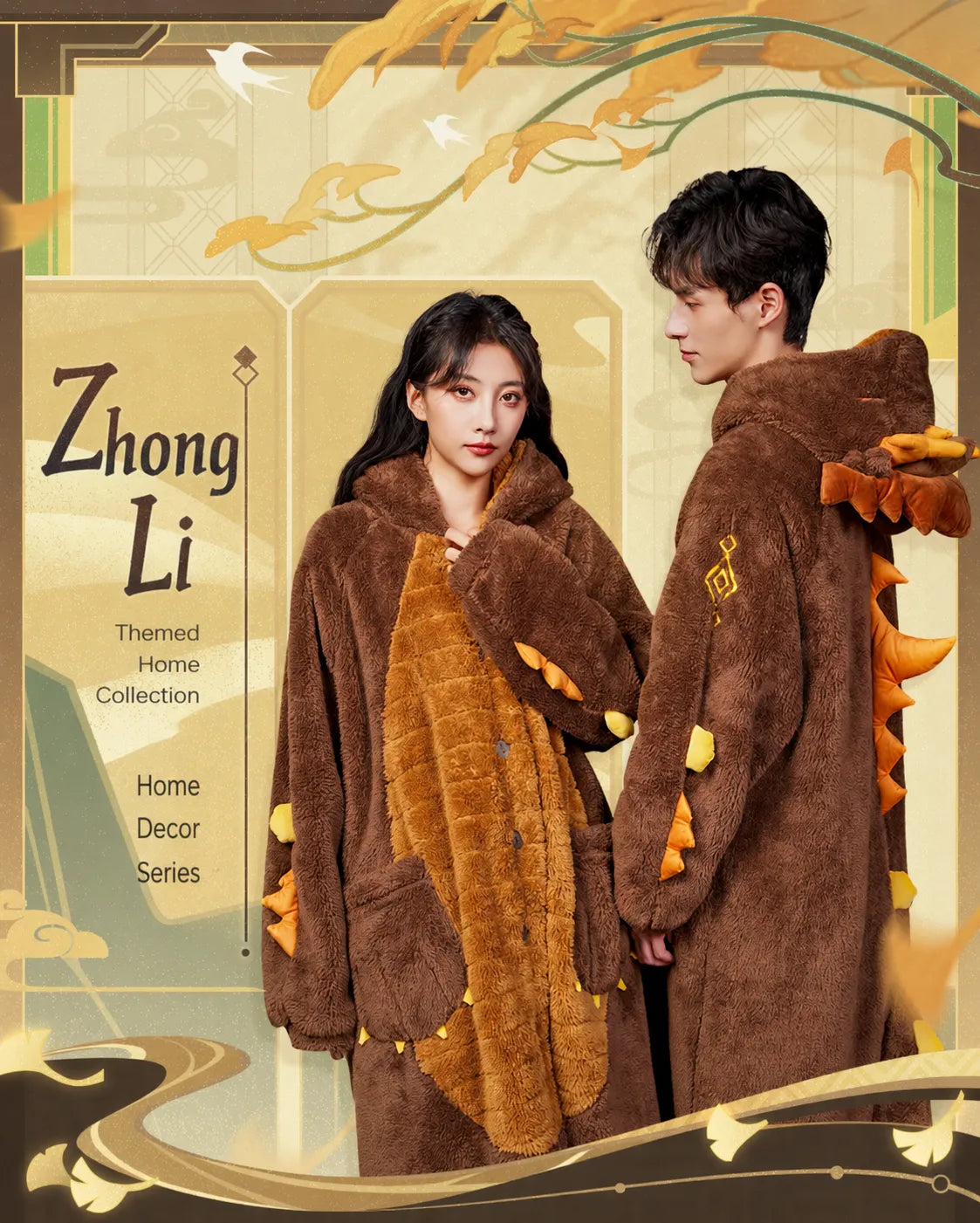 Genshin Impact Zhongli themed impression series home slippers collection display