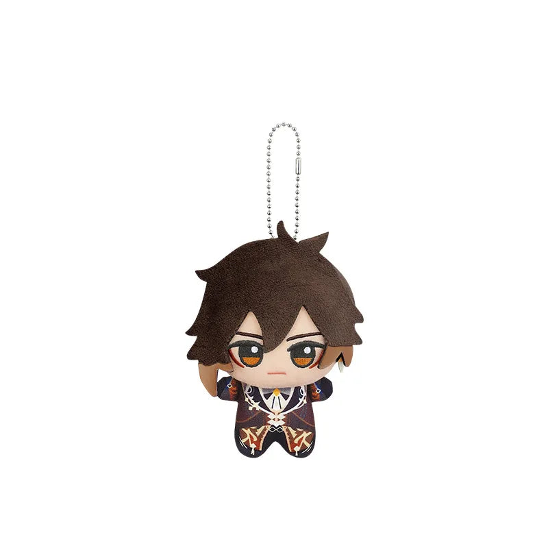 Genshin Impact Zhongli Little Valley plush keychain with elegant chibi plush character design