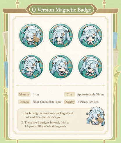 Genshin Impact In-Store Series chibi badge designs random and full set options