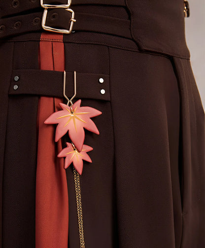 Genshin Kaedehara Kazuha wide leg suspenders pants detailed fashion apparel display