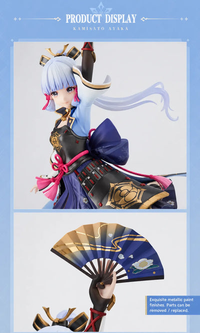 Kamisato Ayaka outfit texture close up fabric sculpt and paintwork