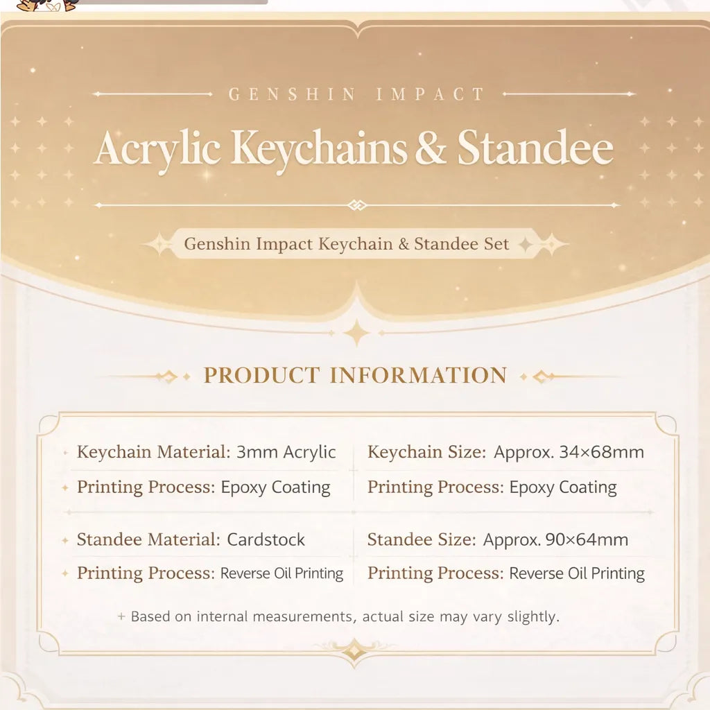 Genshin Impact keychain and photo set all characters display