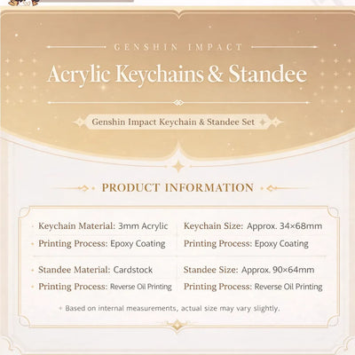 Genshin Impact keychain and photo set all characters display