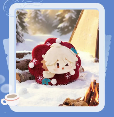 Leisurely Winter flower-ring plush bases compatible with 58 mm badges