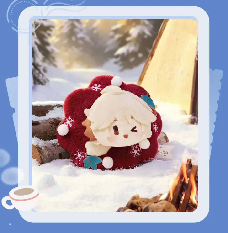 Leisurely Winter flower-ring plush bases compatible with 58 mm badges