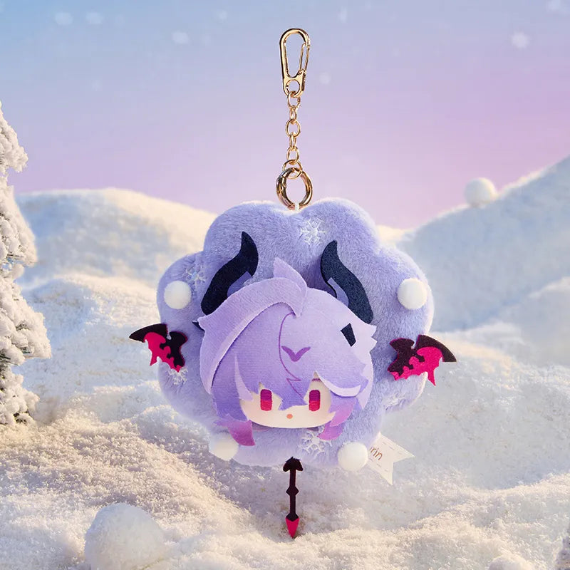 Leisurely Winter Series plush charms with metal hanging chains