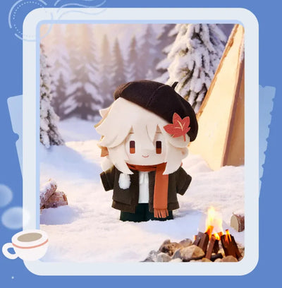 Genshin Impact character plush dolls with winter accessories