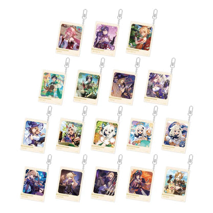 Genshin Impact Moment of Destiny Acrylic Keychain Character Set Display