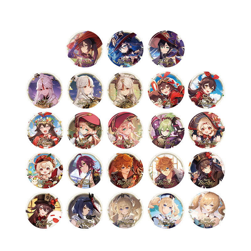 Genshin Impact Moment of Destiny Birthday Badge Series Character Collection