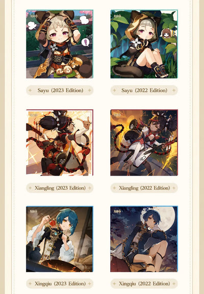 Genshin Impact Moment of Destiny Series Vol.2 shikishi display setup for desk wall or collection