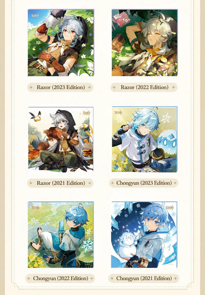 Genshin Moment of Destiny Series Vol.2 shikishi packaging and protection display
