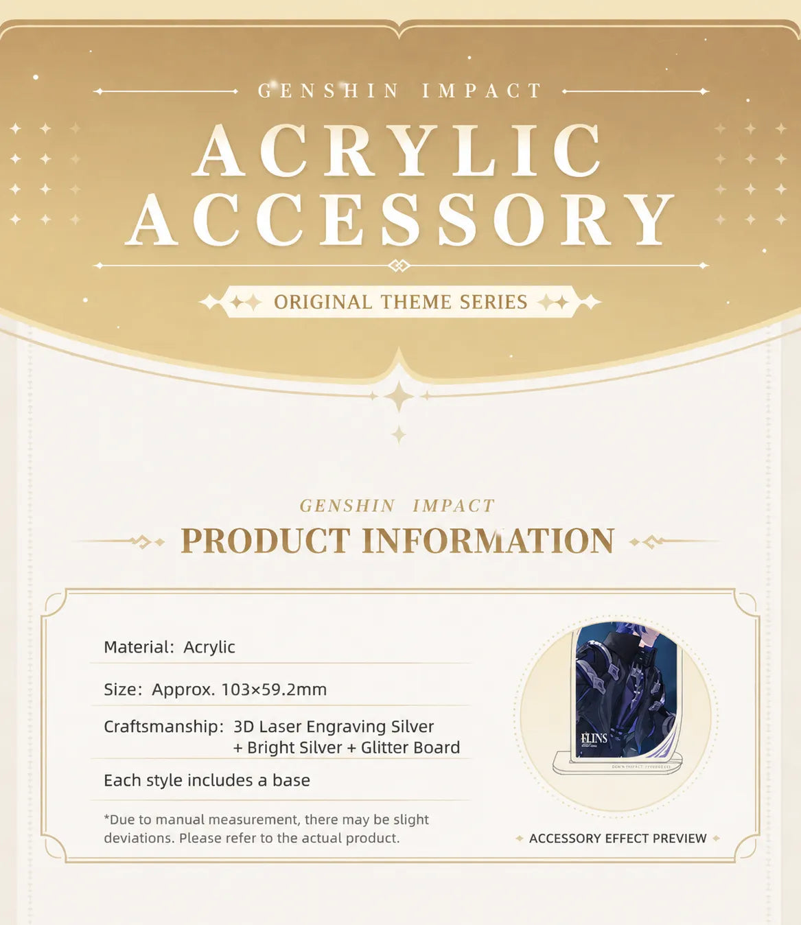 Genshin Impact Nod-Krai acrylic keychain display with character artwork