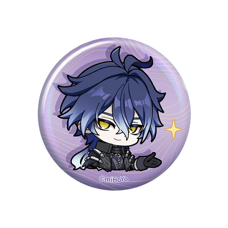 Genshin Impact Flins chibi expression badge nod krai series glossy tinplate pin