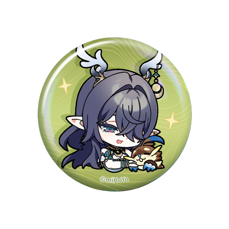 Genshin Impact Lauma chibi expression badge nod krai series glossy tinplate pin