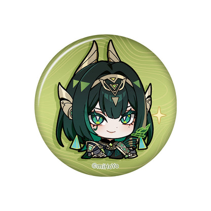 Genshin Impact Nefer chibi expression badge nod krai series glossy tinplate pin