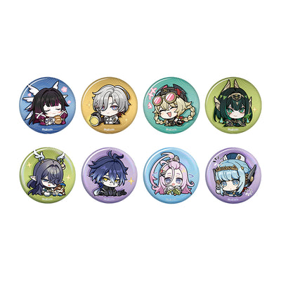 Genshin Impact Nod Krai chibi expression badge series featuring multiple characters glossy tinplate pins collection