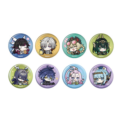 Genshin Impact Nod Krai chibi expression badge series featuring multiple characters glossy tinplate pins collection