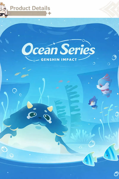 Genshin Impact Ocean Series sea otter plush storage bag real life display