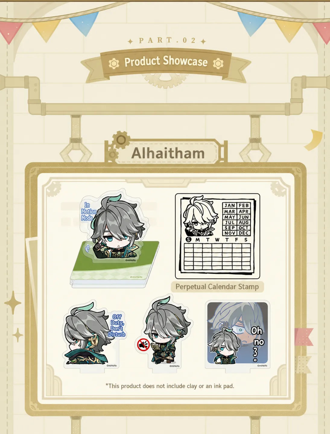 Kaveh memo stamp acrylic stand from Q Version Expression Series