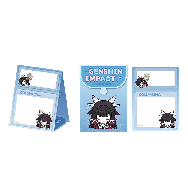 Genshin Q Version Expression Series Columbina foldable sticky notes memo pad