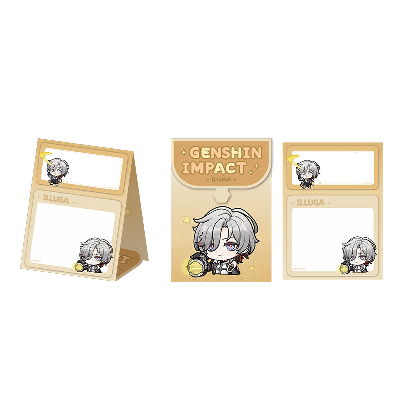 Genshin Q Version Expression Series Illuga foldable sticky notes memo pad