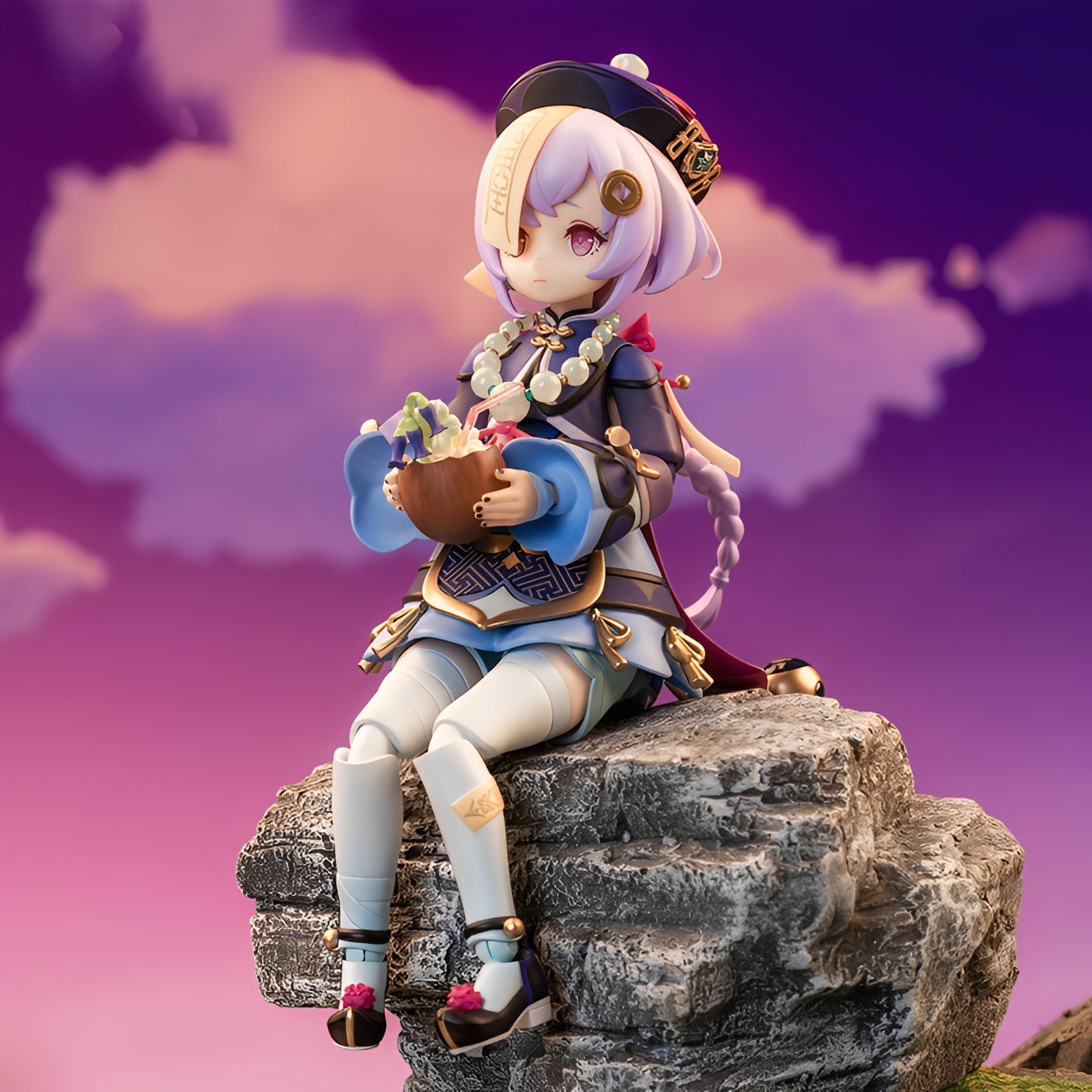 Qiqi articulated figure dynamic side pose display