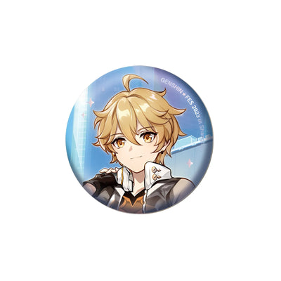 Genshin Impact Reunion Series Aether character pin badge round collectible design
