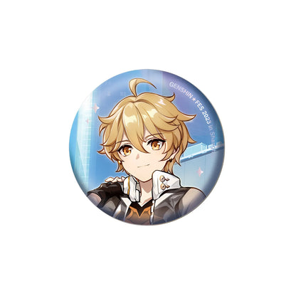 Genshin Impact Reunion Series Aether character pin badge round collectible design