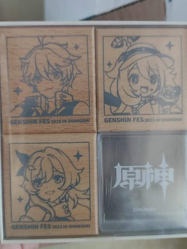 Genshin Impact Reunion Series Set – Acrylic Stand, Pins & Stamp Kit