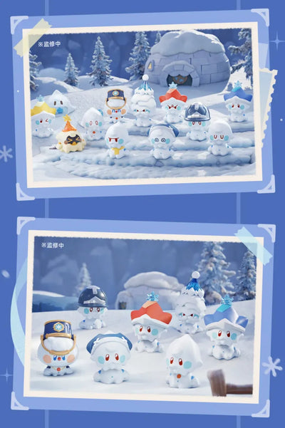 Assorted Jack Frost mini figures displayed in a Snezhnaya winter scene