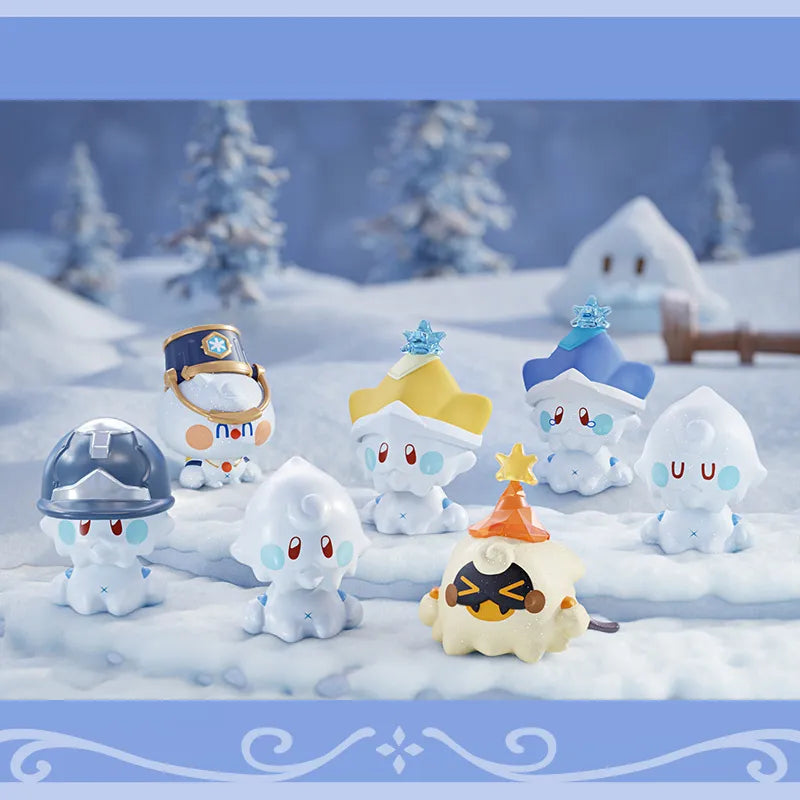 Genshin Impact Jack Frost mini figures with colorful hats and accessories