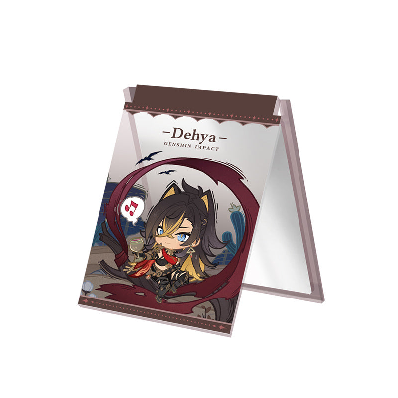 Genshin Impact Starlight Letter acrylic folding mirror featuring Dehya character design