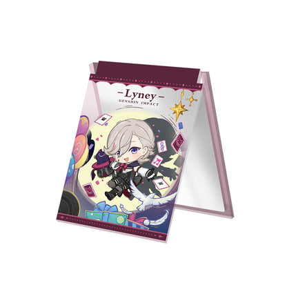 Genshin Impact Starlight Letter acrylic folding mirror featuring Lyney character design