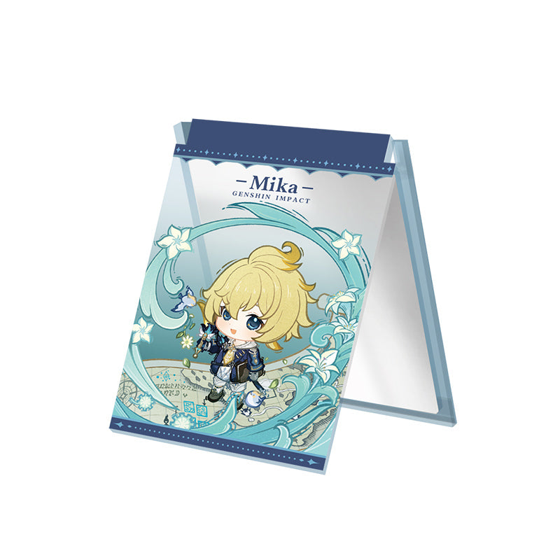 Genshin Impact Starlight Letter acrylic folding mirror featuring Mika character design