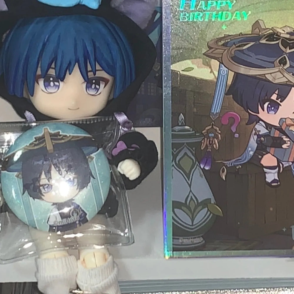 Espejo Plegable Genshin Impact Starlight Letter Colección Chibi