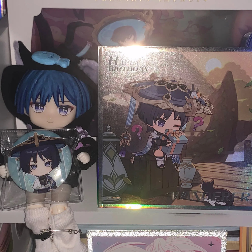 Espejo Plegable Genshin Impact Starlight Letter Colección Chibi
