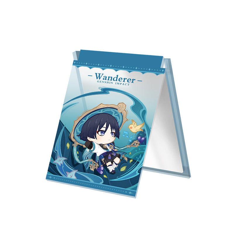 Genshin Impact Starlight Letter acrylic folding mirror featuring Wanderer character design