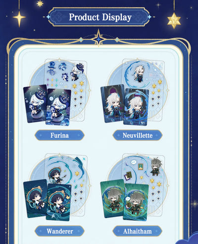 Genshin Impact Starlight Messages card set full contents layout