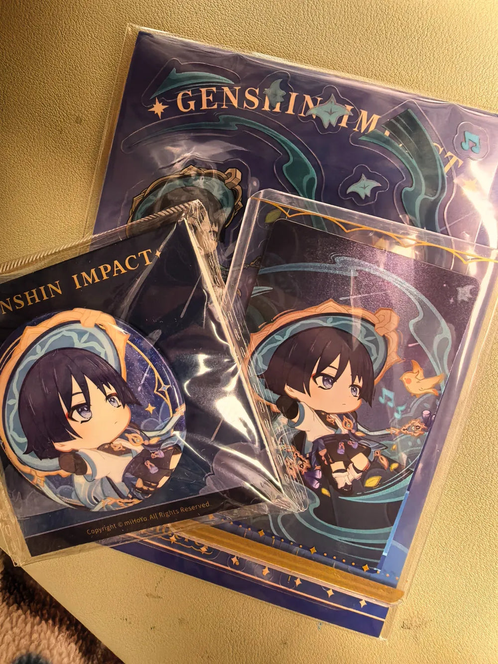 Conjunto de Cartas Genshin Impact Starlight Messages Coleção Chibi
