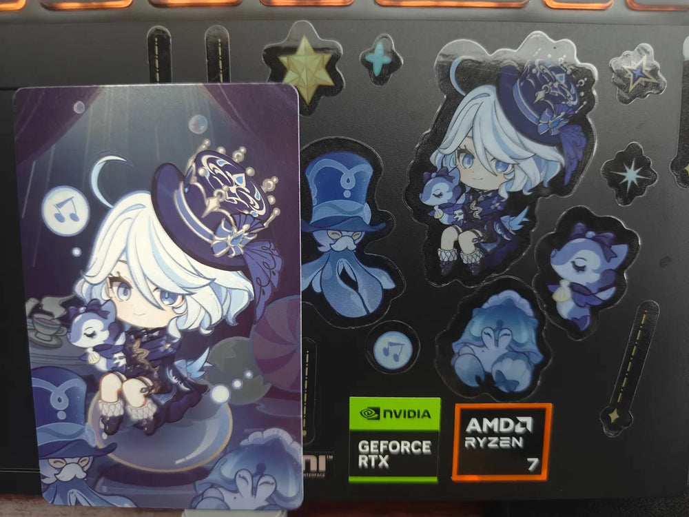 Conjunto de Cartas Genshin Impact Starlight Messages Coleção Chibi