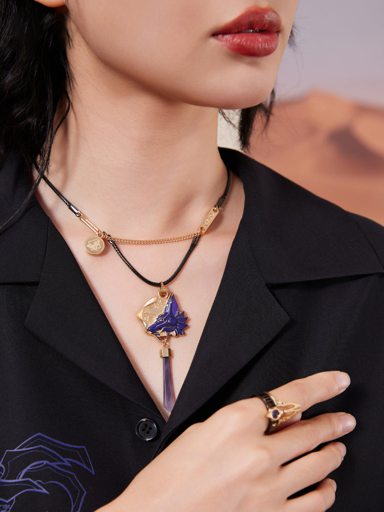 Genshin Impact Cyno accessory set necklace ring full collection view