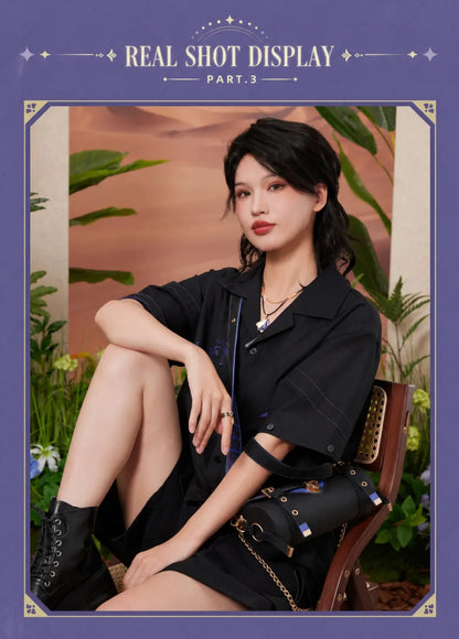 Cyno necklace worn on model outfit styling daily wear look