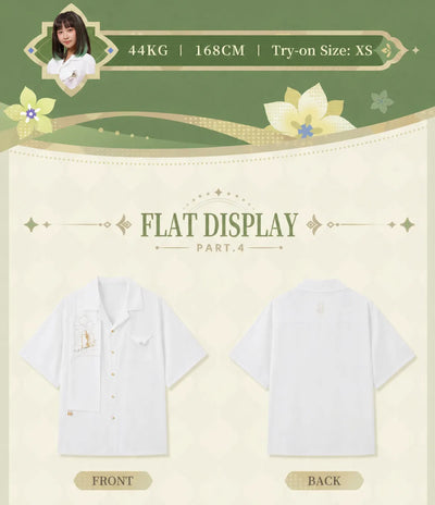 front and back comparison flat lay shirt display