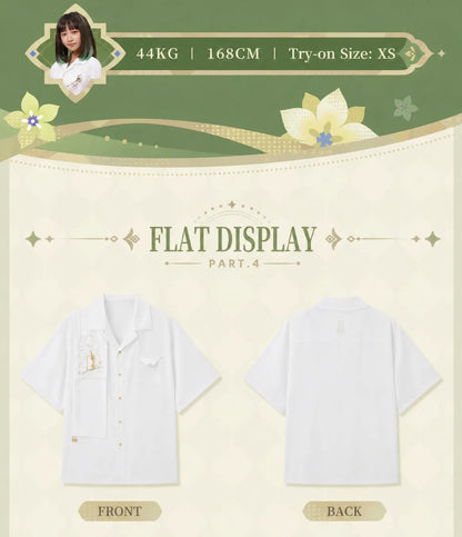 front and back comparison flat lay shirt display