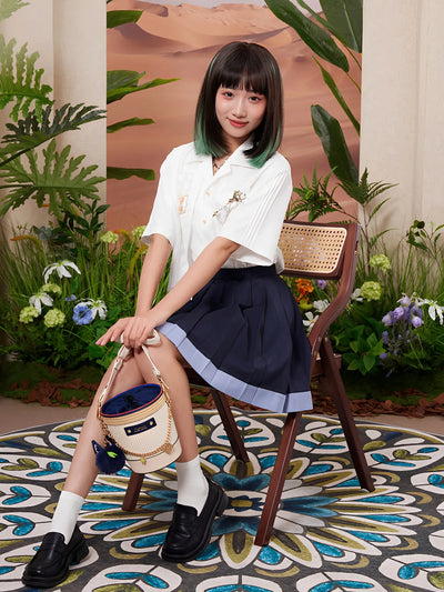 Tighnari themed short sleeve shirt front view clean styling