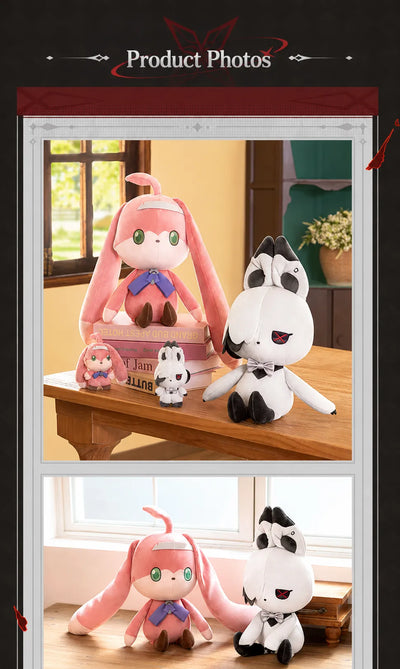 Lifestyle display of Genshin The Song Burning in the Embers plush toys and bag charms